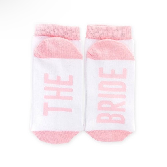 NWT Bridesmaid Bridal Party Socks Gray and Pink - Picture 3 of 10